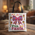 Viva La Fiesta Maracas Tote Bag | Colorful Hispanic Bag for Teachers and Parents 16x16