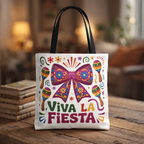 Viva La Fiesta Maracas Tote Bag | Colorful Hispanic Bag for Teachers and Parents 16x16
