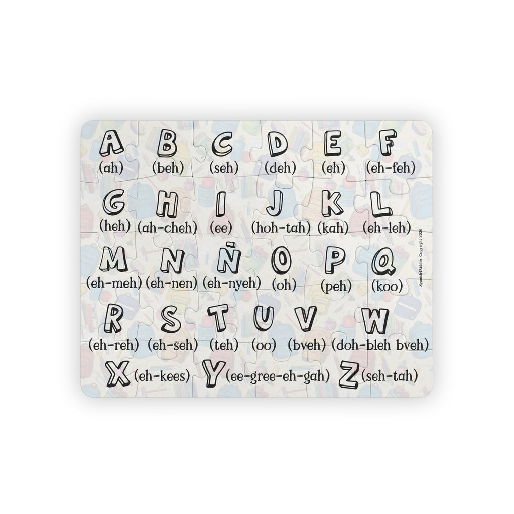 Spanish Alphabet 30-Piece Puzzle  Kids’ Letter and Phonics Learning Tool