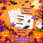Spanish Halloween Books for Preschoolers | Vocabulary Activities and Leveled Reading for PreK-K Beginners
