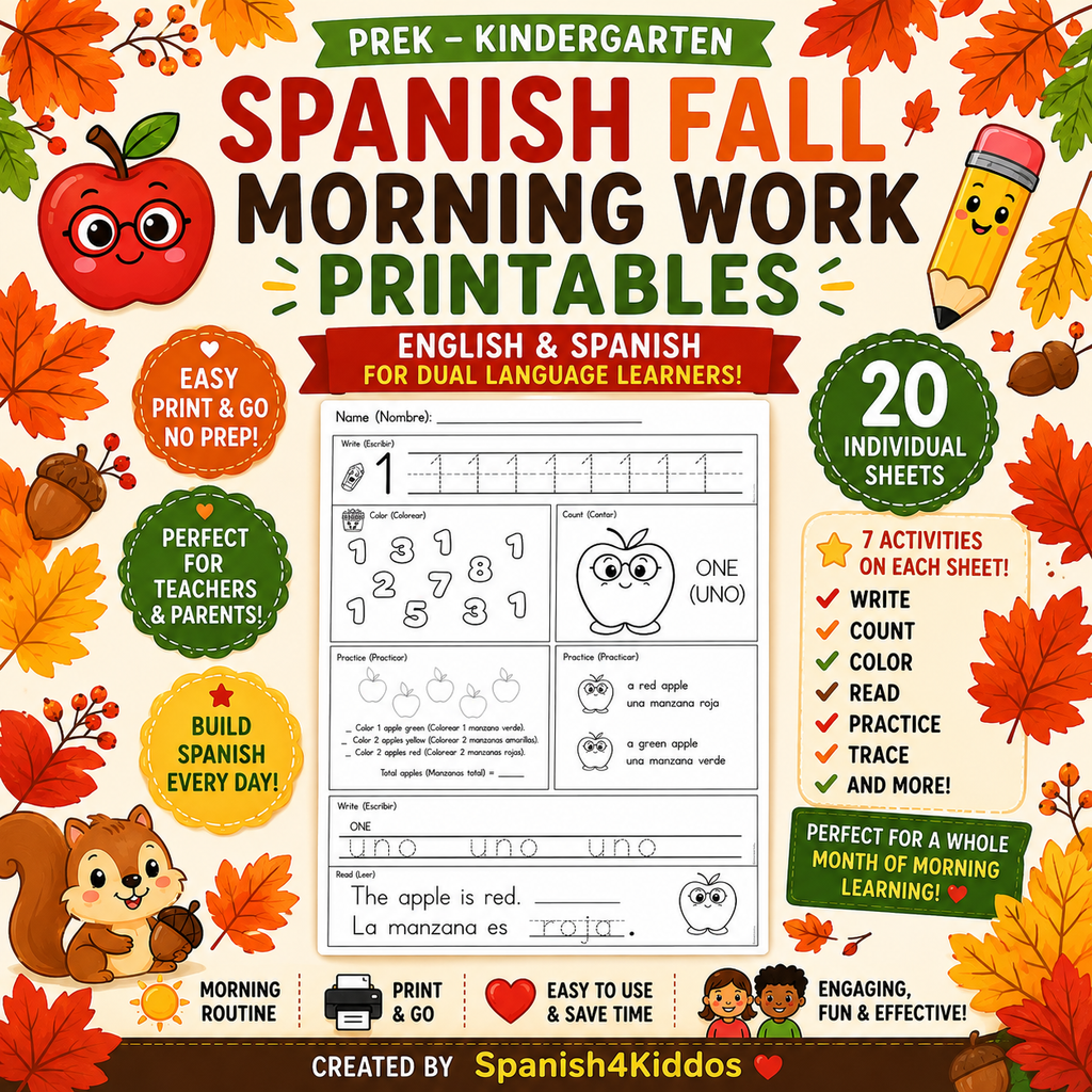 Fall Spanish Learning Bundle