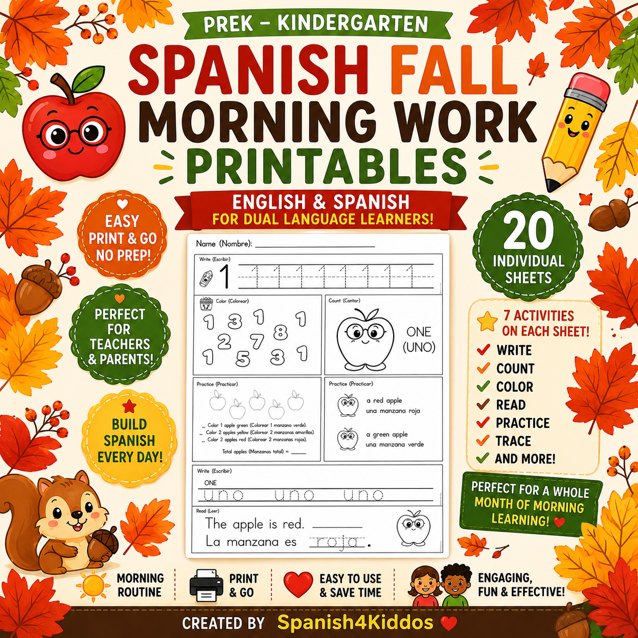 Fall Spanish Learning Bundle