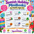 Spanish Holiday Mini Books for PreK | Bilingual Activities for Ages 3-5