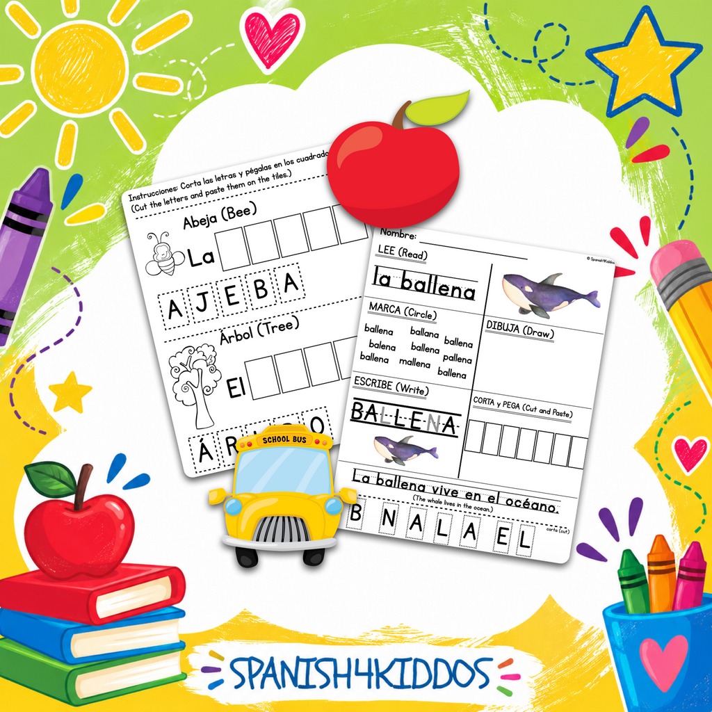 Spanish Starter Set for PreK to K - Vol 1