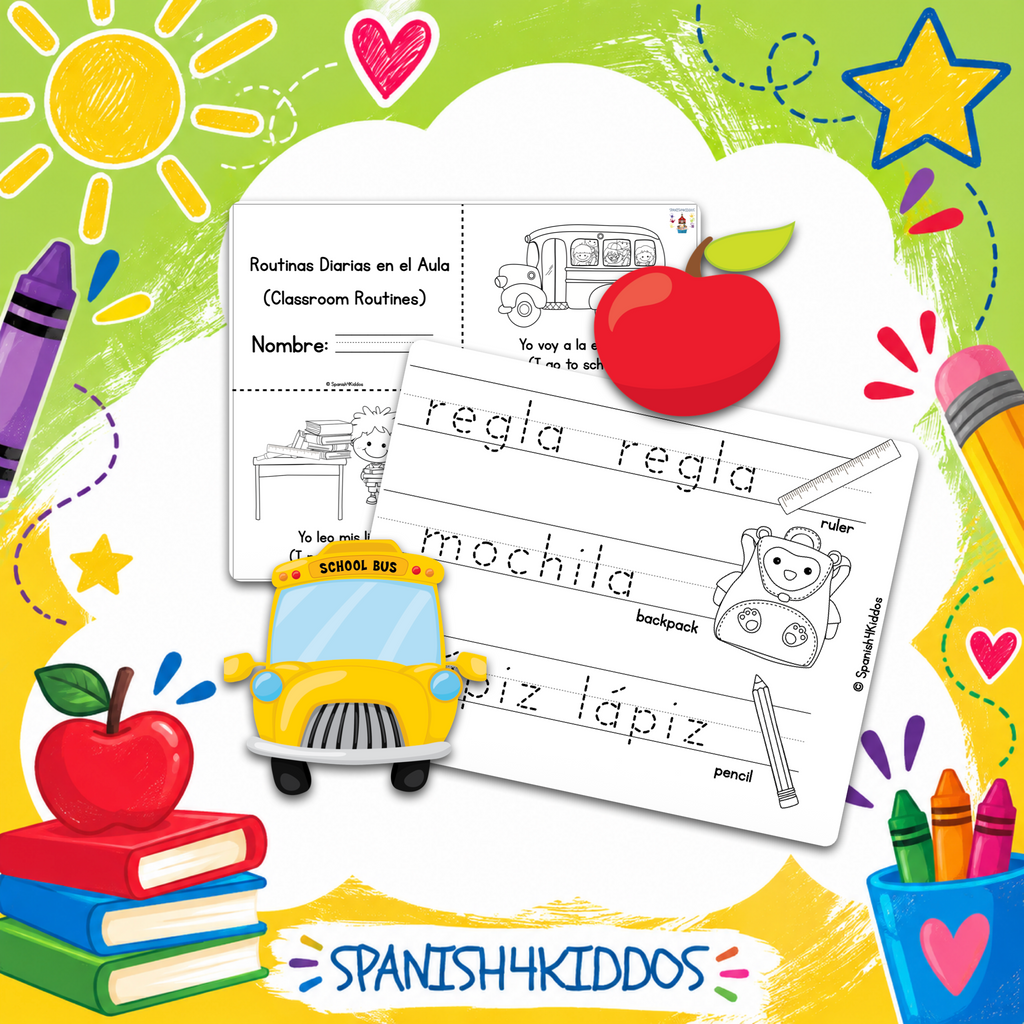 Spanish Starter Set for PreK to K - Vol 1
