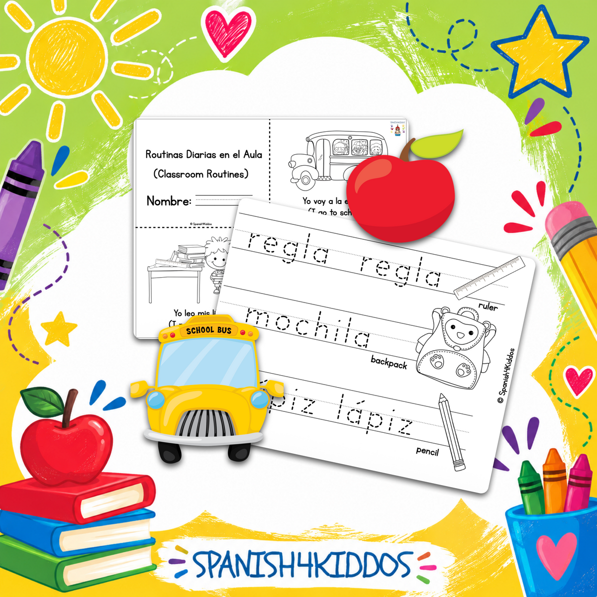 Spanish Starter Set for PreK to K - Vol 1