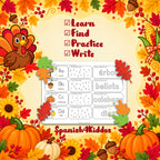 Spanish Thanksgiving Alphabet Learning Mats | Ages 3-5 | PreK-K Activities