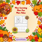 Spanish Thanksgiving Activities for Kids | 90+ Bilingual English & Spanish Printables | PreK-K Ages 3–5