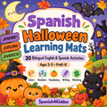 Spanish Halloween Learning Mats for Kids Ages 3-5 | Bilingual Preschool Activities